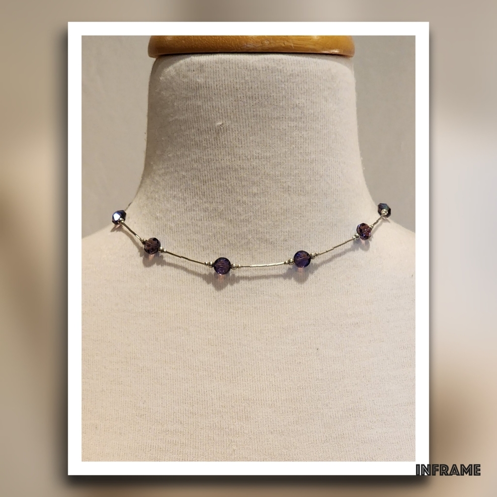 Sterling Silver Beaded Vintage Necklace
